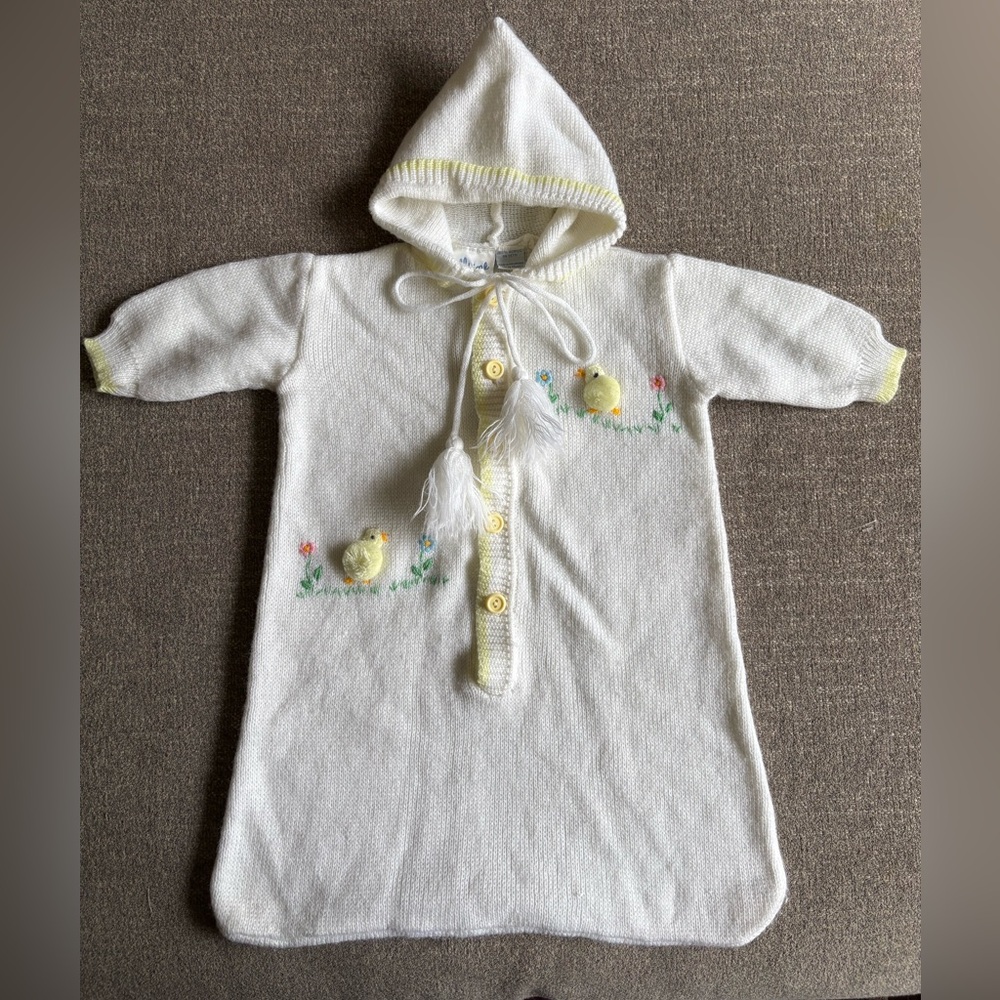Vintage knit bunting sack